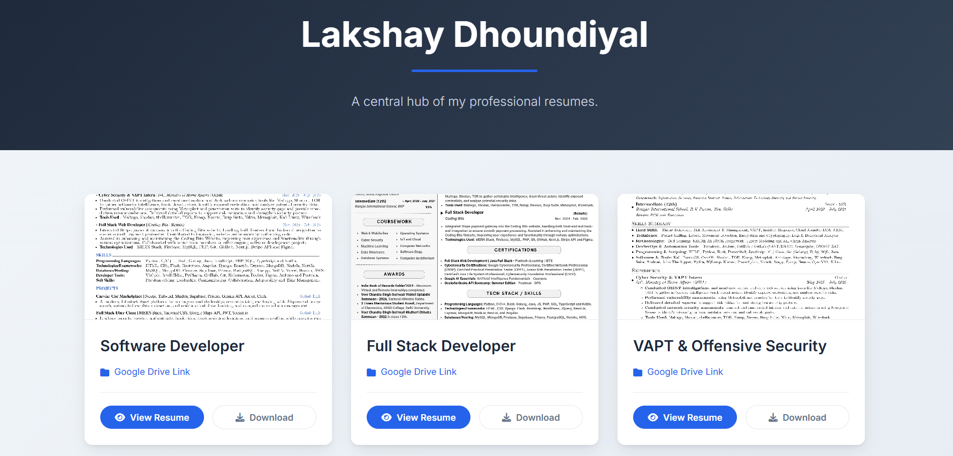 Responsive Resume Website